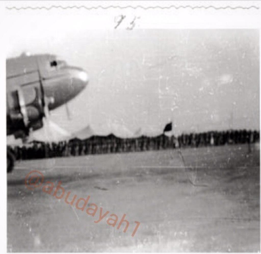 Crown Prince Saud camp in Buraidah while praying and Prince Saud leading (Imam of) the Prayer 1949