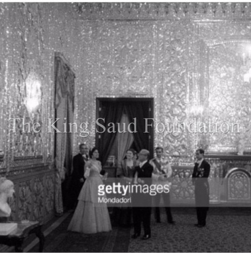 The Hall of Mirrors in the Shah of Iran’s palace, crafted in Iran. An identical hall was produced and presented as a gift to King Saud, to be installed in his Al‑Nassiriyah Palace during his official visit.