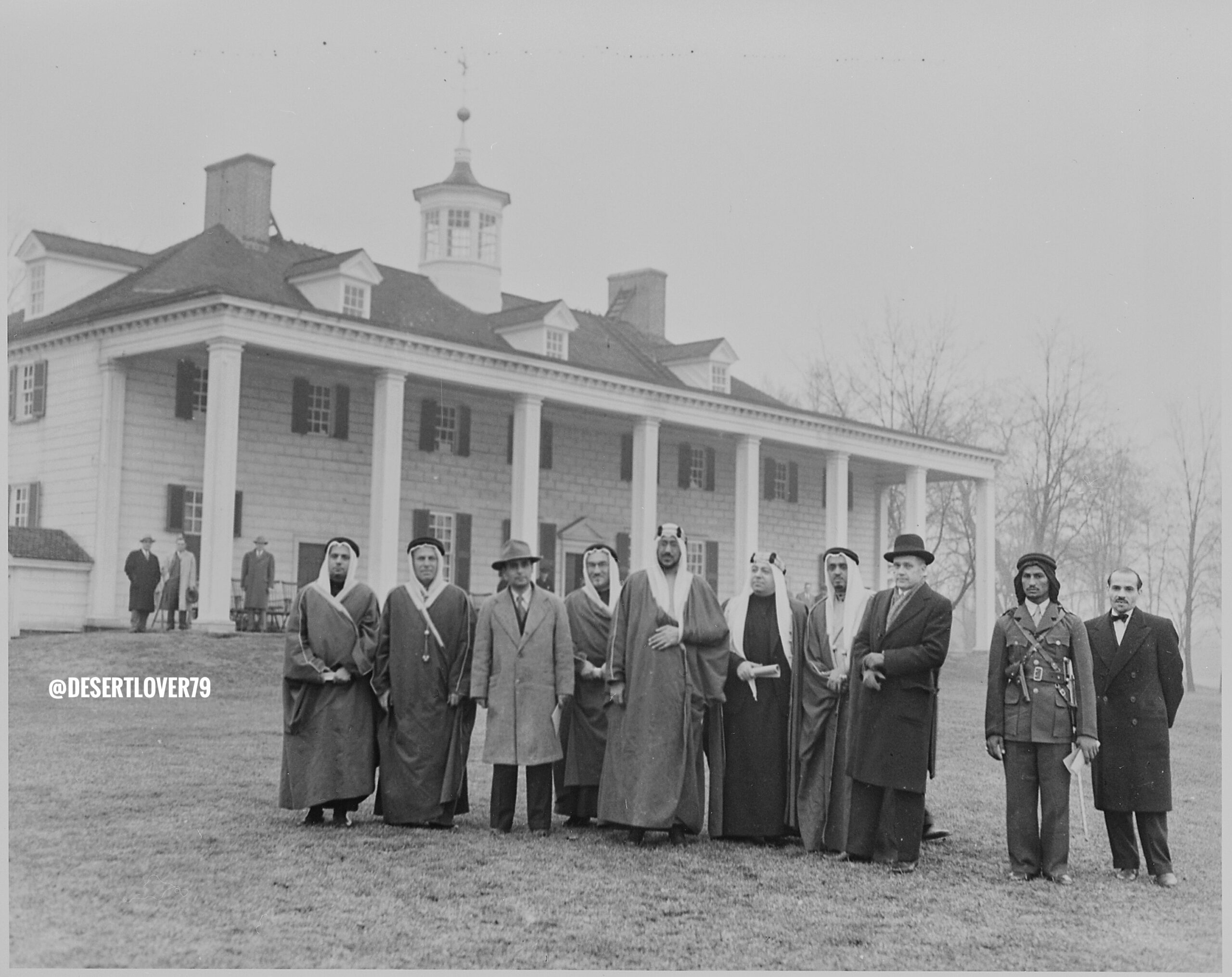 Crown Prince Saud and Fouad Baik Hamza and Saudi delegated minister in Washington