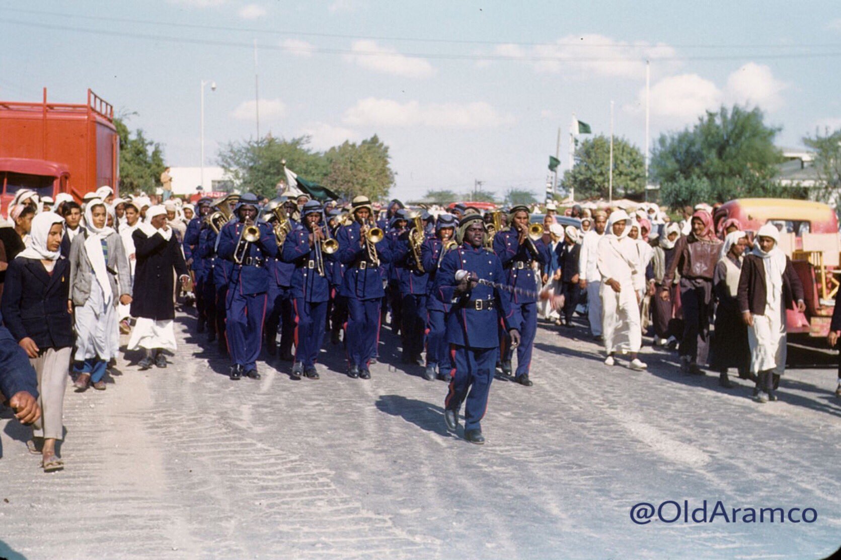 Photographs documenting King Saud’s—may God have mercy on him—visit to the Eastern Province and ARAMCO in January 1954.