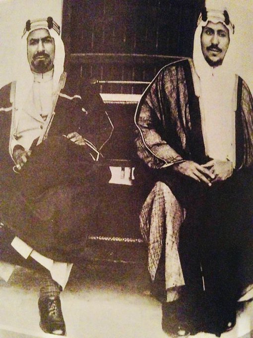 Crown Prince Saud bin Abdul Aziz with Sheikh Ahmad Al-Jaber Al-Sabah
