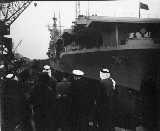 Crown Prince Saud at Hunters Point Navy Yard USA 1947