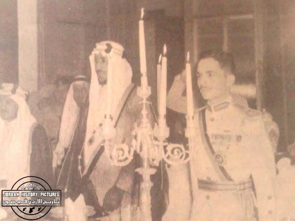 King Saud’s visit to Jordan and his reception by King Hussein — 1957, may they both rest in peace.